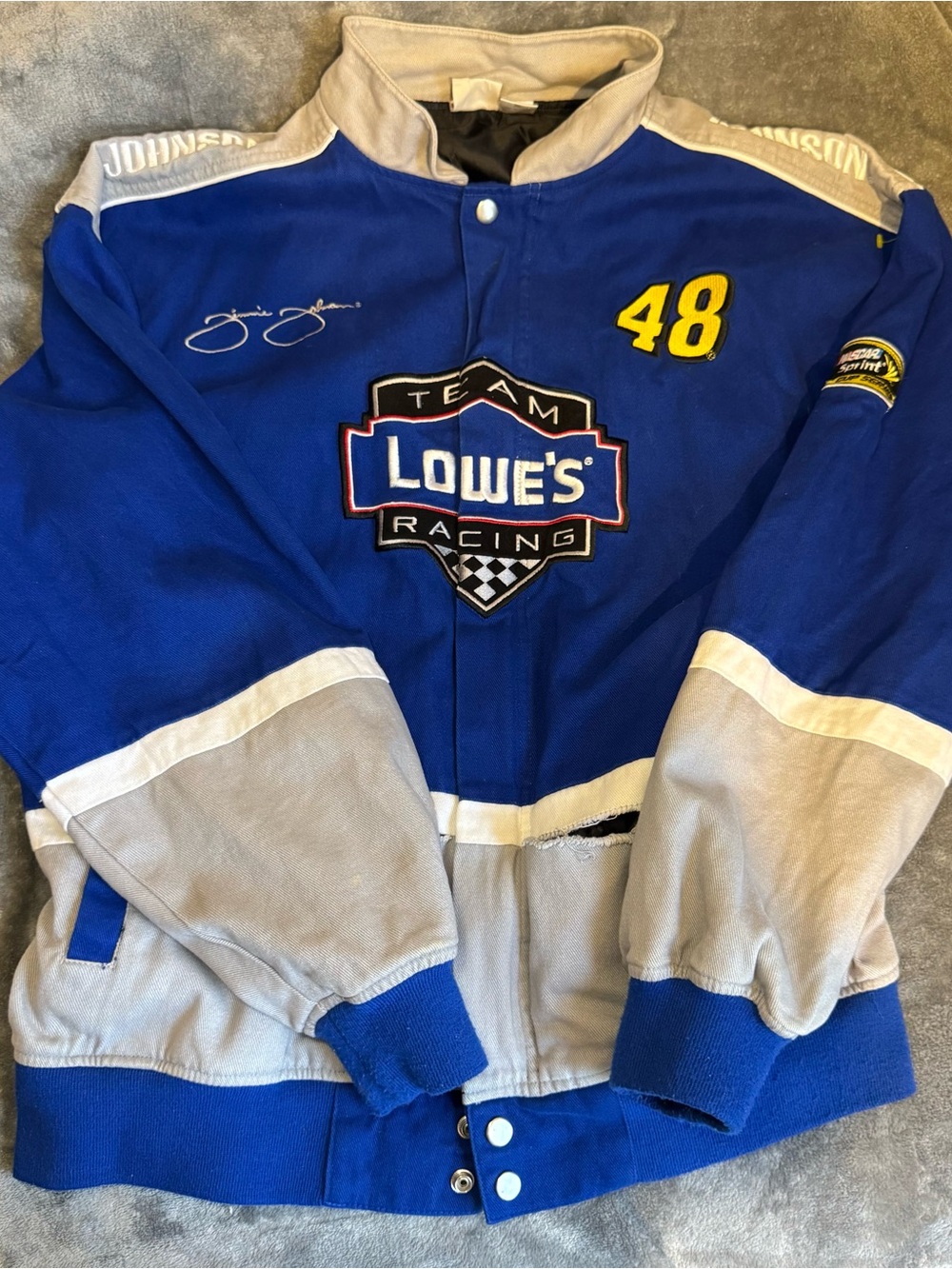 Blue Lowe’s Racing jacket
